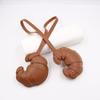 PU Leather PU Leather Hanger Car Keyring Bag Pendant Trendy Croissant Keychain  Car Accessory