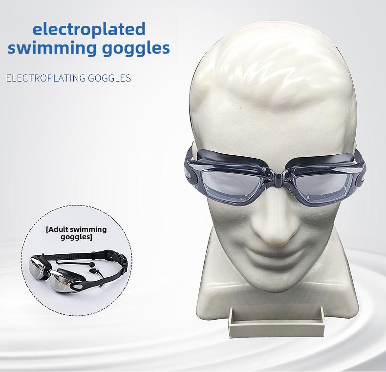 Antibeschlag-Schwimmbrille für Myopie-Rennen aus Silikon für Erwachsene