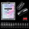 120pcs Kit Plastic Curve False Nails Art Dual Form French Tips Gel Extension Mode Acrylic Manicure Tool Accessories Sets