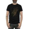 Marvel Mens Black Panther Gold Head T-Shirt