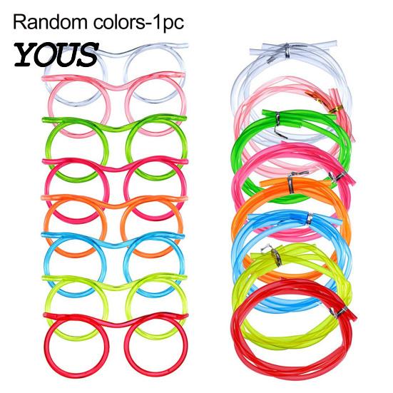 Drinking Straw for Glasses Funny Straw, Creative Eyewear Tube Parties, Bendable Flexible Plastic Juice Soda Milk Tea, Novelty Gag Gift Kids