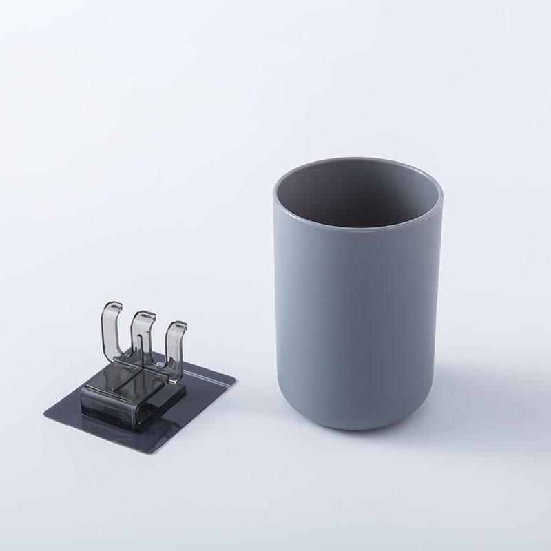 Toothbrush Holder With 300ml Cup Bathroom Organizer Wall Sticker Hanging Brush Bracket Stand Bathroom Accessories