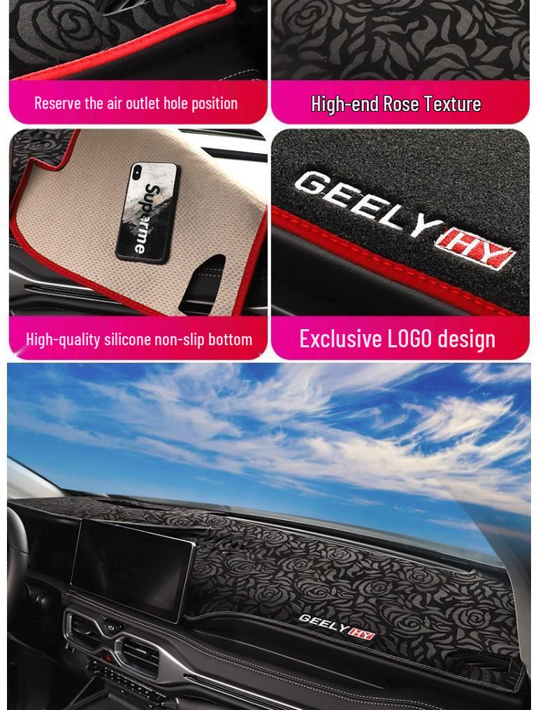 Osłona przeciwsłoneczna na deskę rozdzielczą Geely Haoyue: Mat izolujący termicznie konsolę środkową