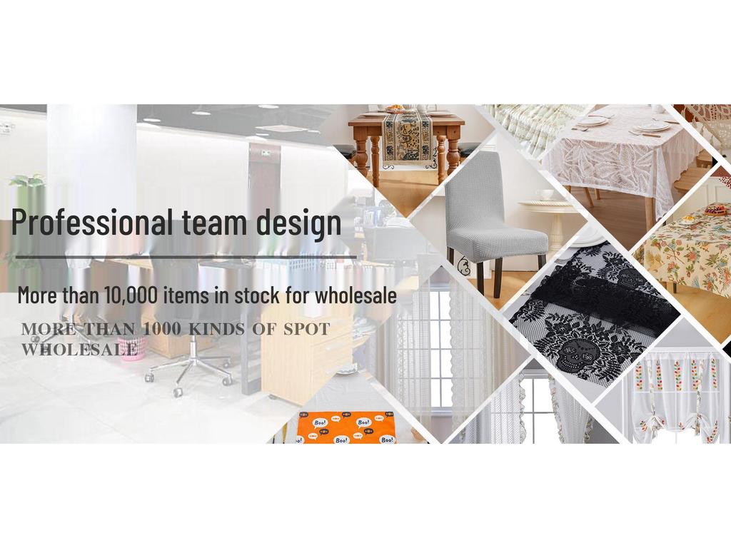 Sommerfriske hvite blonder gardiner med blomstermønster og huldesign for stue og balkong