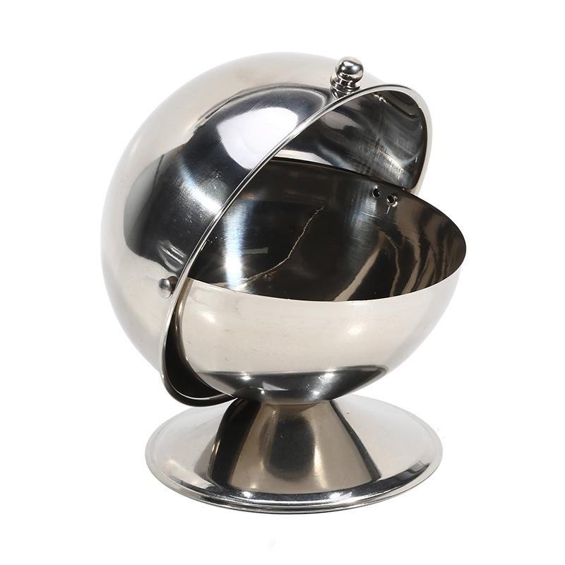 Leak-proof Storage Jar Stainless Steel Spherical Seasoning Jar With Flip Lid Perfect For Storing Seasonings And Candies