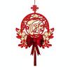 Non-woven Fabrics Vietnamese Couplets Pendant with Tassels Hollow Spring Festival Couplets Three-dimensional Glitter