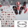 Easy to Apply Nail Decals 6 Sheets Halloween Stickers for Women, Pumpkin Ghost Bat Skull Design Manicure Decoration Decals, Art Accessories Home Salon