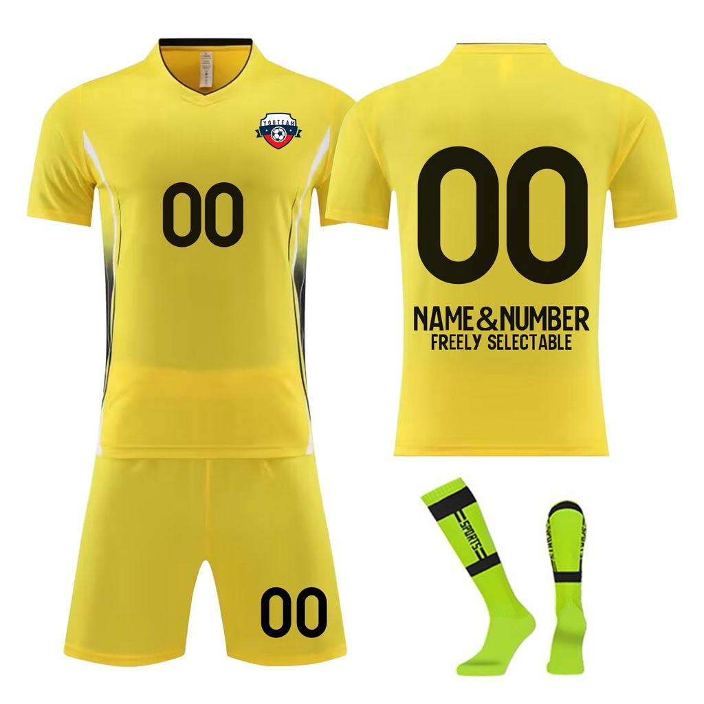 Men's Soccer Uniform Set Breathable Quick-Dry Jersey, Shorts & Socks Perfect for Training & Matches