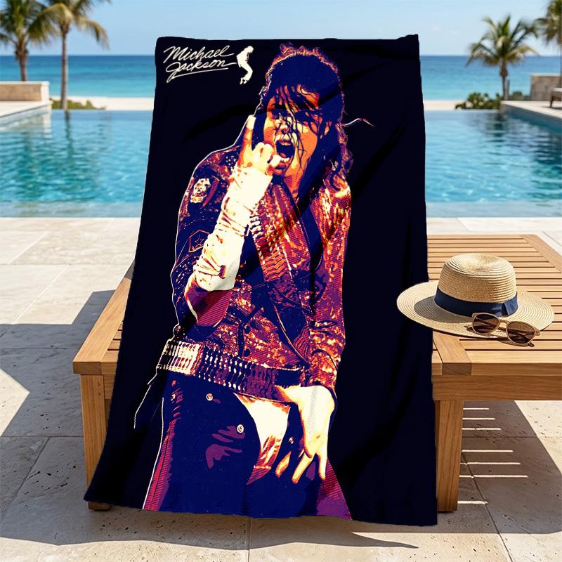 Michael Jackson Motorcycle Stylish Digital Printing Beach Towel Quickdrying Absorbent Blanket For Beach Pool Gym Travel