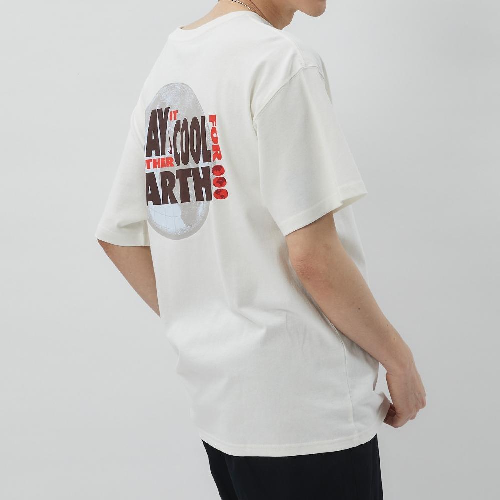 Nike Earth Letter Print Vintage American Crew Neck Short Sleeve T-Shirt Men Tops White FB9812-133