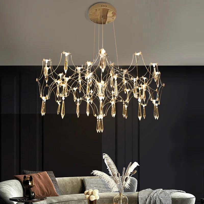 Modern Crystal Chandelier Living Dining Room Ceiling Chandelier Bedroom Pendant Light Home Lighting Hanging Lamps For Ceiling