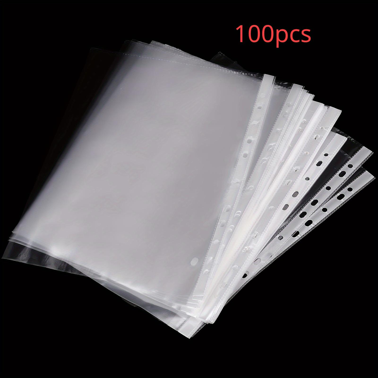

100Pcs Sheet Protectors ”8.5x11“ Clear Page Protectors for 3 Ring Binder Plastic Sleeves Top Loading Paper Protector Letter Size прозрачный