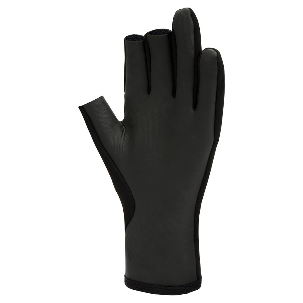Montbell Climaprene Three-Fingerless Fishing Gloves, Black, Size M