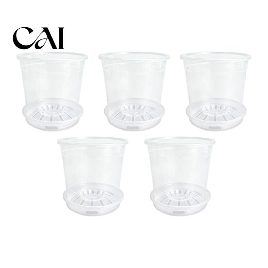 Orchid Pots with Ventilation Holes Clear Plastic Pot Saucer, Plant Lightweight Seedings Starting Trays Drainage Holes, Ventilated Flower for