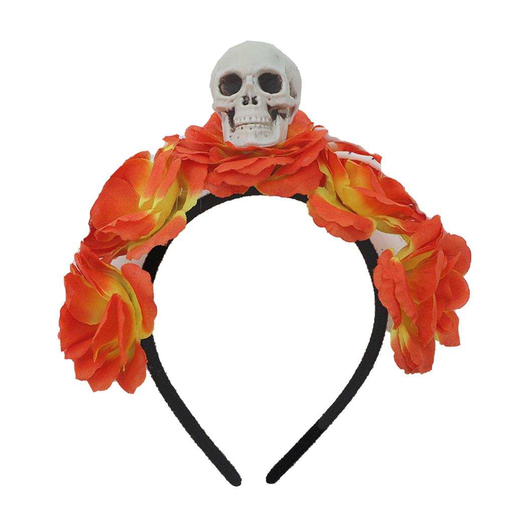 Halloween Headband with Dark and Rose Hair Accessory for Party Costume