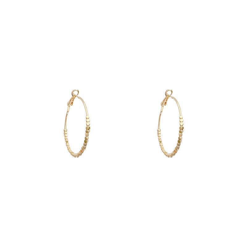 S925 Silver Large Hoop Earrings: European & American Hong Kong Style, Trendy Simple Design for Women