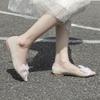 2025 New Spring Bow Fresh Bridesmaids Flat Bottom Pointed Fairy Style Evening Versatile Doudou Single Shoes