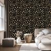 Gold Leather Wallpaper Black and Brown for Living Room and Bedroom 50x1000