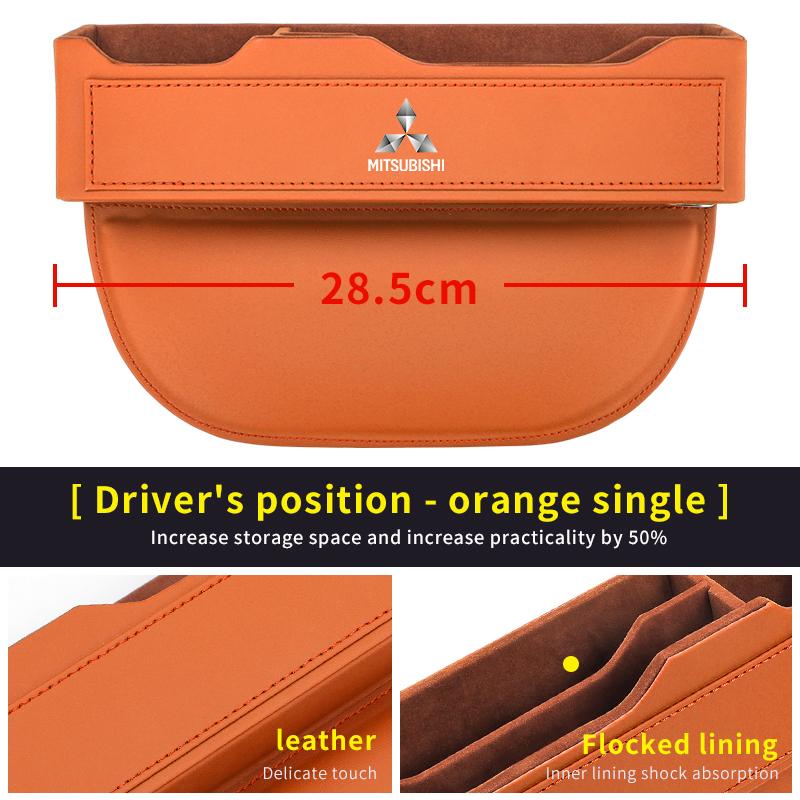 Car Seat Gap Organizer Seat Crevice Slot Storage Box For Mitsubishi Outlander Pajero Lancer Evolution X Ralliart Asx L200 Triton HZ8