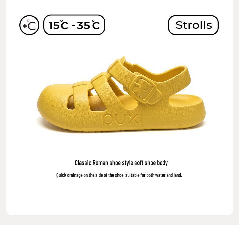 Puxi Liang Influencer Style: Summer Elastic Non-Slip Closed-Toe Roman Sandals