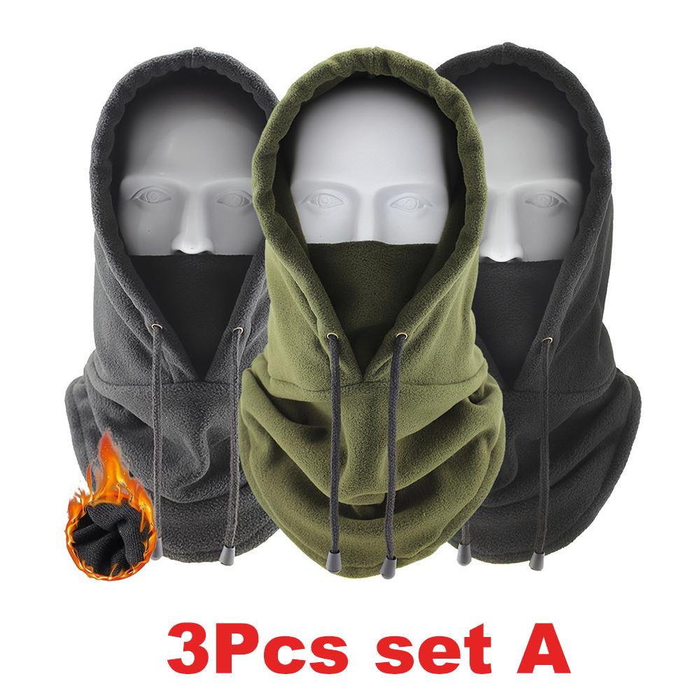 Winter Warm Balaclava Motorcycle Riding Full Face Mask Hat Thermal Windproof Cycling Cap Men Women Fleece Neck Warmer Scarf Hats
