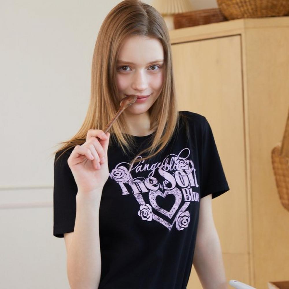 EGOIST HearT MoTif PrinTing ShorT Sleeve T shirT  es2oTh09 