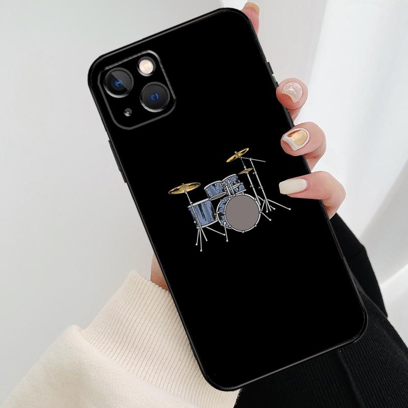 Musical Instrument Drum Phone Case For iPhone 11 12 13 14 15 16 Pro Max Mini X XR XS Max Plus Cover Funda
