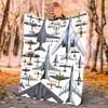 Flaneldecke mit Flugzeugmotiv, Weich, Warm, Ganzjahres-Überwurf, Design für Camping, Autoreisen, Wandern, Sofa, Bett, Büro, Perfektes Geschenk für Partys