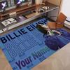 Custom Rug Billie Eilish Pattern Print Name Text Soft Non‑Slip Floor Carpet for Home Indoor Decoration