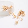 IngeSight.Z Vintage CCB Ball Beads Chain Long Tassel Drop Earrings for Women Punk Gold Color Hang Earrings Party Jewelry Gift