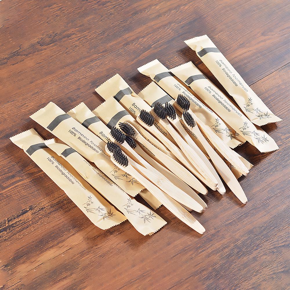 Confezione da 10 Spazzolini da Denti in Bambù a Setole Morbide per Bambini Set di Spazzolini Amichevoli Pulizia Profonda dei Denti Cura Orale Dentale Spazzolino da Denti per Bambini