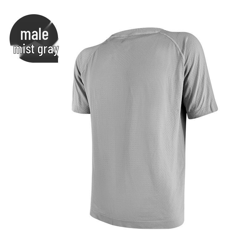 

Женская быстросохнущая футболка с коротким рукавом для бега - Влагоотводящий фитнес-топ для лета Medium