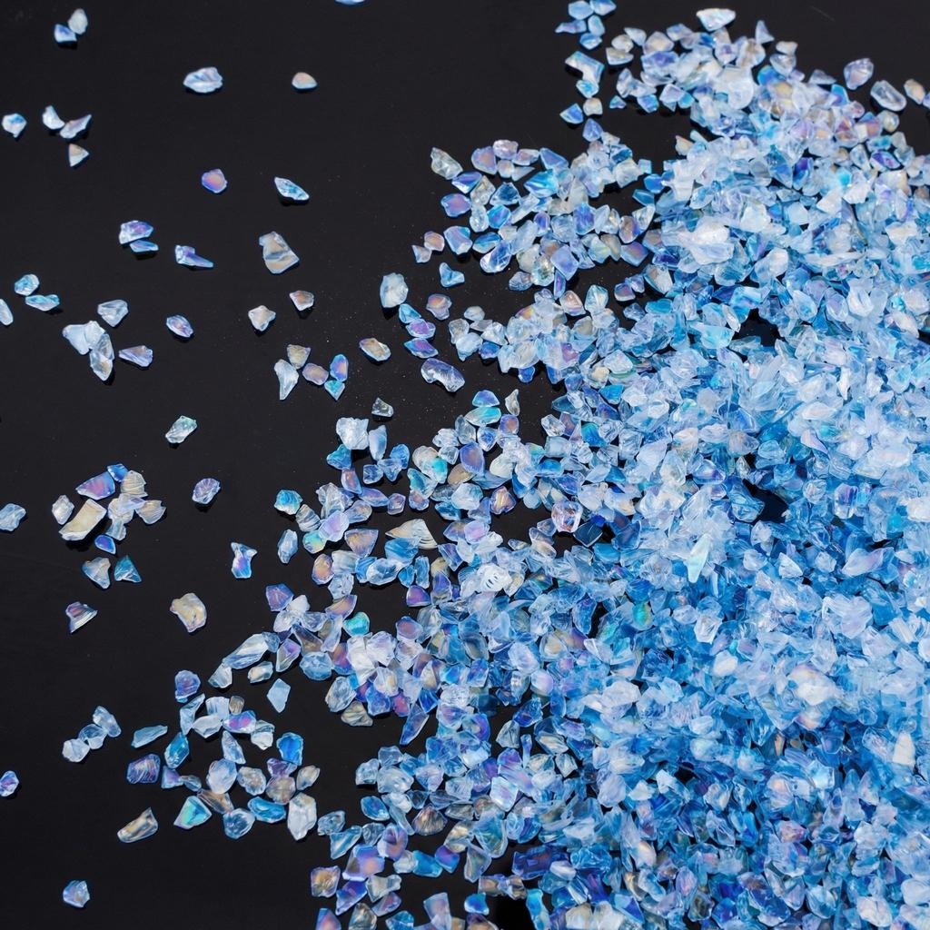 Glass Crushed Stone AB Iridescence