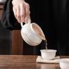 Suet Jade Porcelain Fair Cup White Porcelain Tea Set Tea Set Tea Set Tea Cup Male Cup Filter Tea Leak Tea Sea High-grade Tea Art Accessories