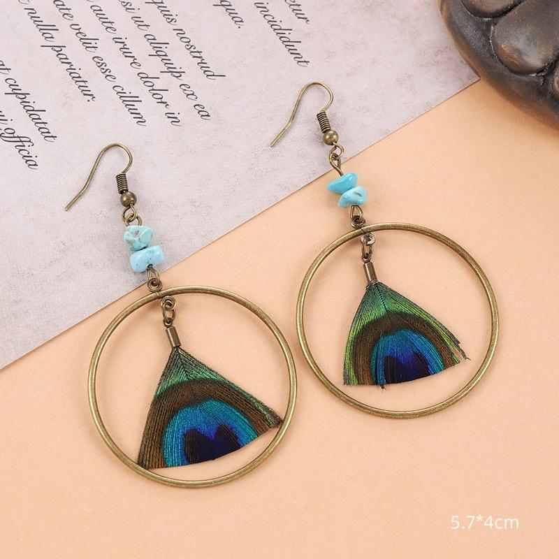 Unique Exaggerate Feather Earrings Creative Feathers Long Earrings Trendy Boho Big Earrings Women Statement Jewelry Wholesale