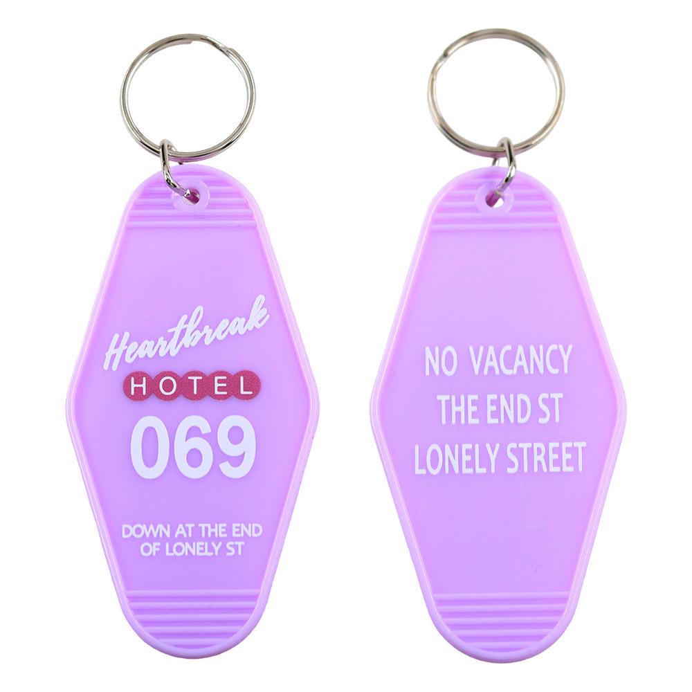 Unisex Hotel Room Key Card Keychain Pendant