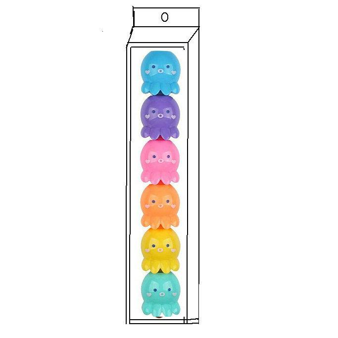 Colorful Animal-Themed Stress Relief Markers: Flexible Decompression Art Supplies for Kids with Sleeves and Fluorescent Planner Pens.