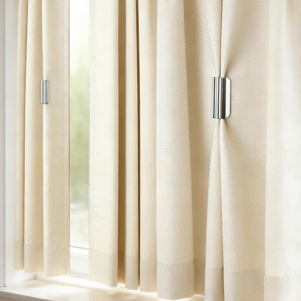Metal Curtain Closure Magnetic Buckle Shower Curtain Magnet Clips Detachable Window Screen Fixed Fastener Window Hardware