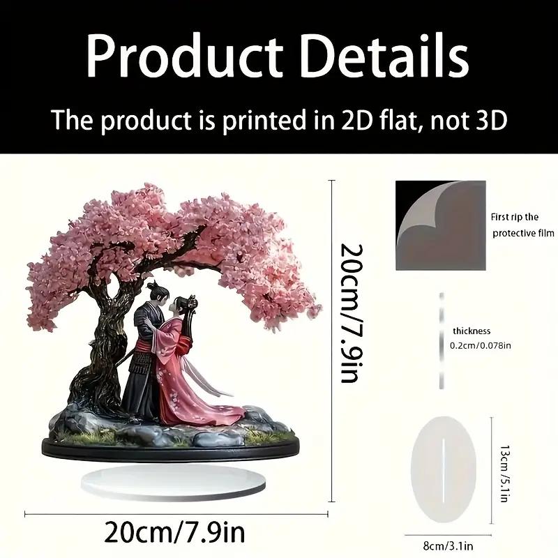 Decorazione Desktop Geisha e Samurai Sakura - Immagini Maschili e Femminili Tradizionali Adatte per Decorazioni Casa e Ufficio