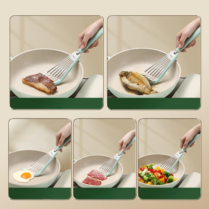 Silikon-Bratpfannenspatel, Antihaft-Pfanne, Spiegelei, Pfannkuchenspatel, Steakspatel, Küchen-Flip-Fisch-Braten-Fischspatel, Küchenhelfer