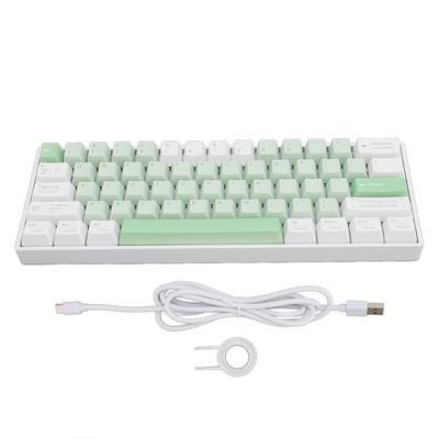61 Key Mechanical Keyboard 60percent  Hot Swappable Red Switch 3 Mode 2.4G Bluetooth Wireless Wired RGB
