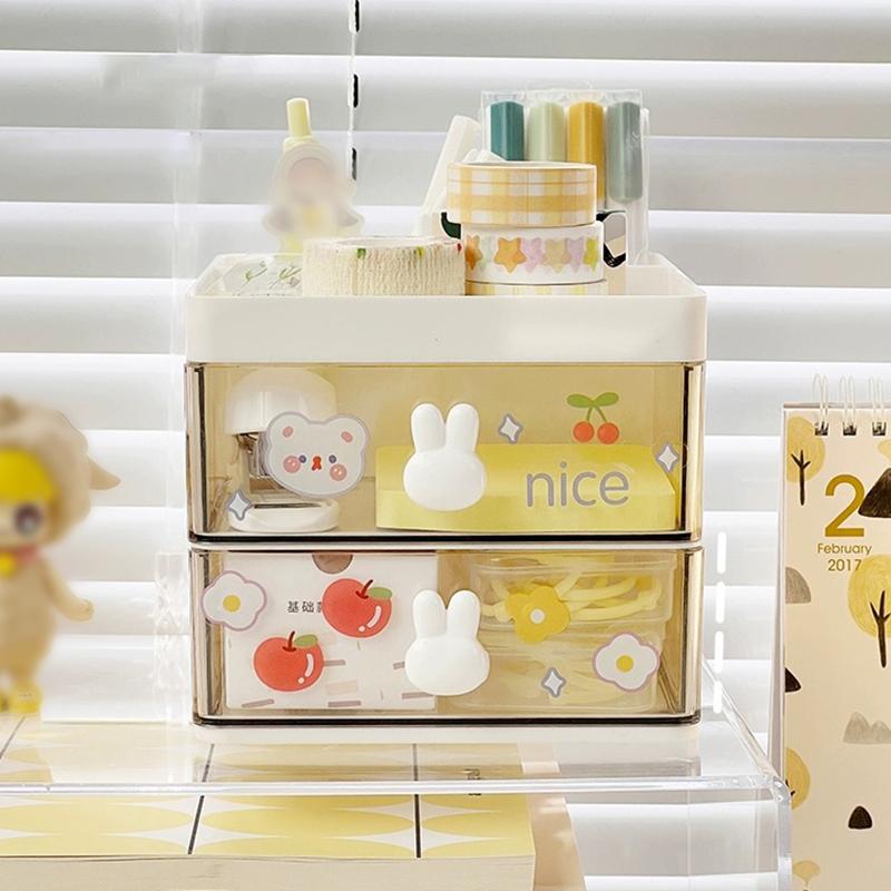 High Aesthetic Stationery, Large Capacity Pen Holder Storage Box, Multifunctional Makeup Brush Storage