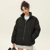 Mens Winter Thick Puffer Jacket Loose Streetwear Casual Warm Coat Solid Color