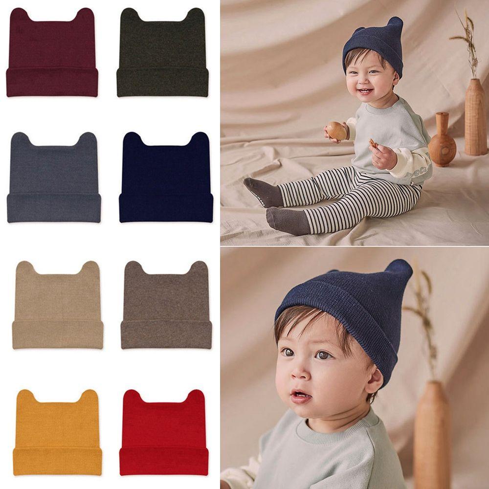 Cotton Infant Photography Props Newborn Baby Hat Bonnet Hats Winter Warm Cap Knitted Beanies