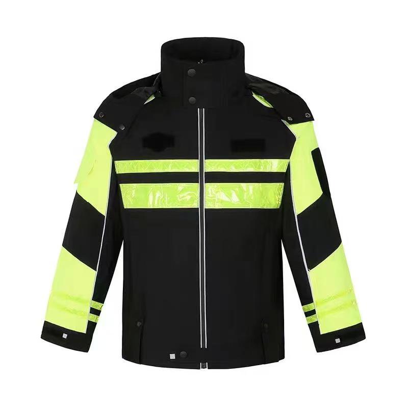 Reflective Raincoat Set for Traffic Duty, Road Administration, and Motorcycle Cycling