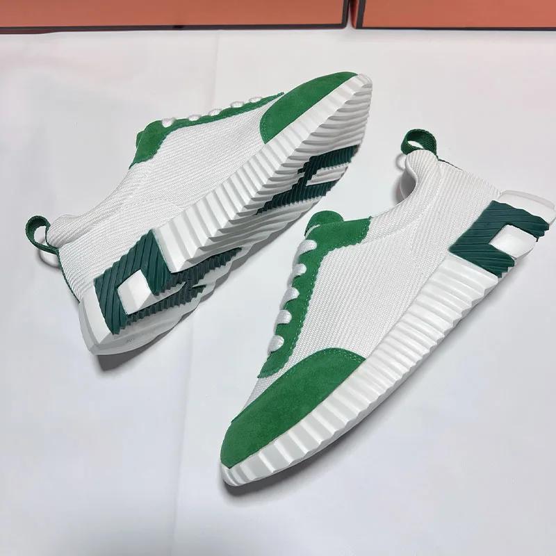 2025New Mirrored H Casual Sneakers, Lightweight, European-style Genuine Leather, Fashionable, Unisex Mesh Casual Shoes