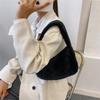 Stylish And Chic Women's Black White Pink Khaki Plush Shoulder Bag For Fall Season