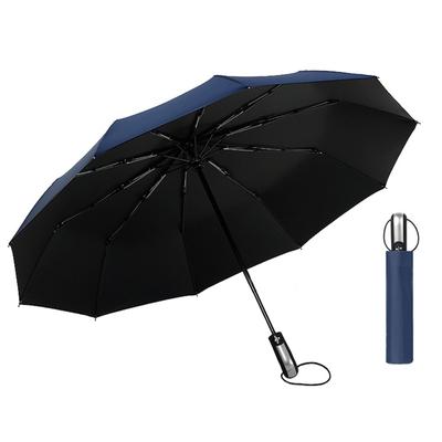 Folding Umbrella for Men Large 10 Automatic Folding Business Super Typhoon and Heavy Rain Sun and Rain UV UV Suitable for People G0094 [Karsaer]