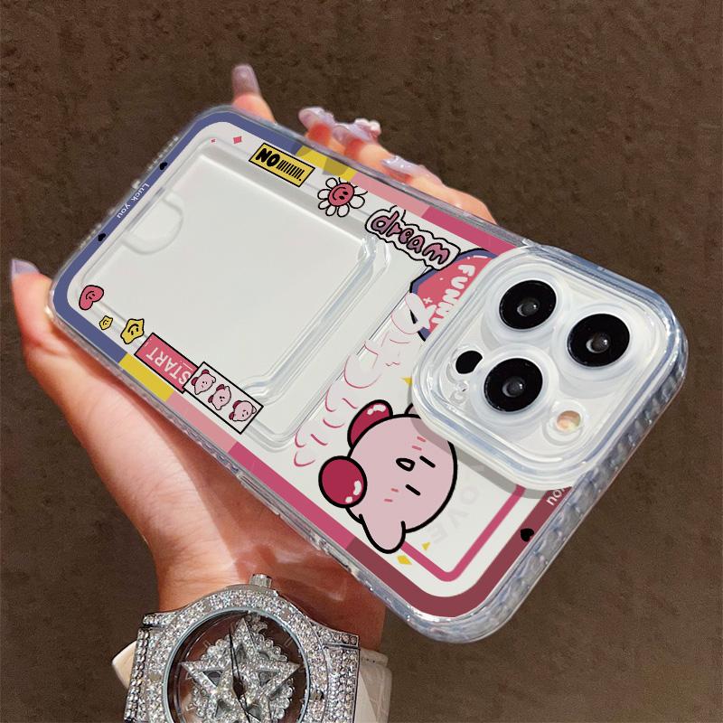 Card Slot Holder Silicone Wallet Pocket Case For iPhone 17 Air 16 14 Pro Max Xiaomi Redmi Note 13 12 14 Pro Honor X6A X6B X8A Cover Clear Phone Bumper
