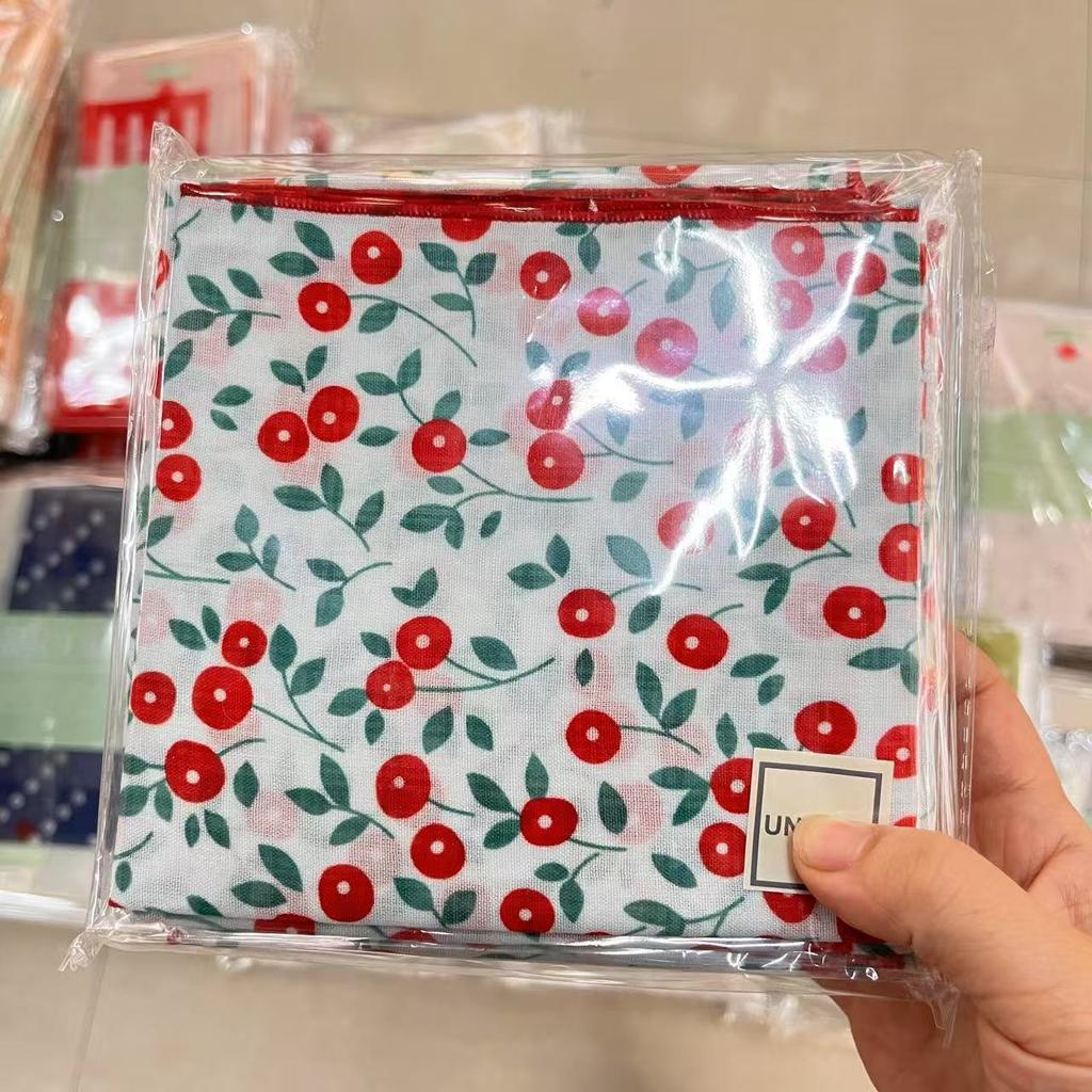 Silk Scarf Small Square Scarf Women'S Cotton And Linen Scarf Fresh Small Floral Encrypted Decorative Retro Headband Exquisite